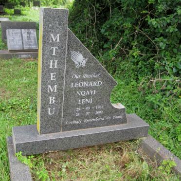 MTHEMBU Leonard Nqayi Leni 1961-2002