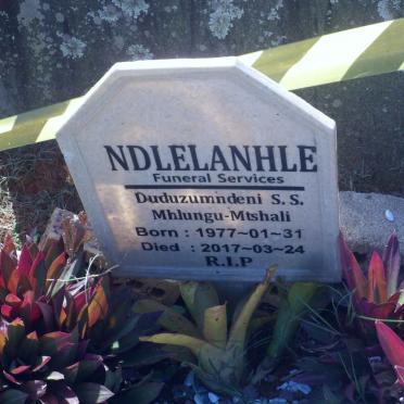MTSHALI Duduzumndeni, MHLUNGU S.S. 1977-2017