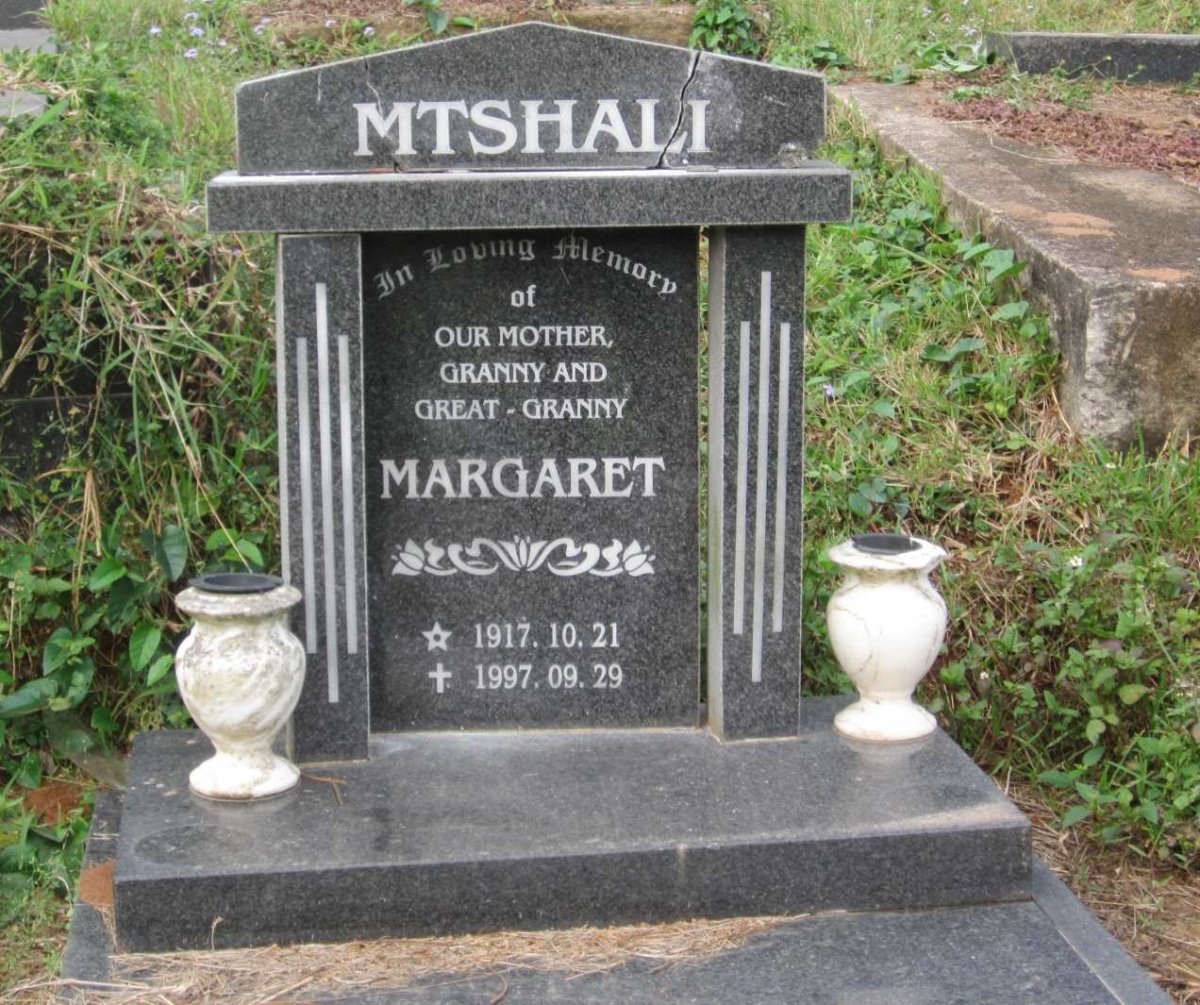 MTSHALI Margaret 1917-1997