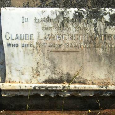 MATHIAS Claude Lawrence -1933