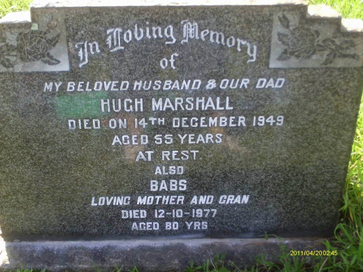 MARSHALL Hugh -1949 &amp; Babs -1977