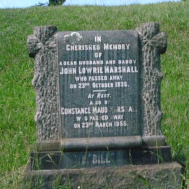 MARSHALL John Lowrie -1936 &amp; Constance Maud -1955