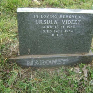 MARONEY Ursula Violet 1953-1954