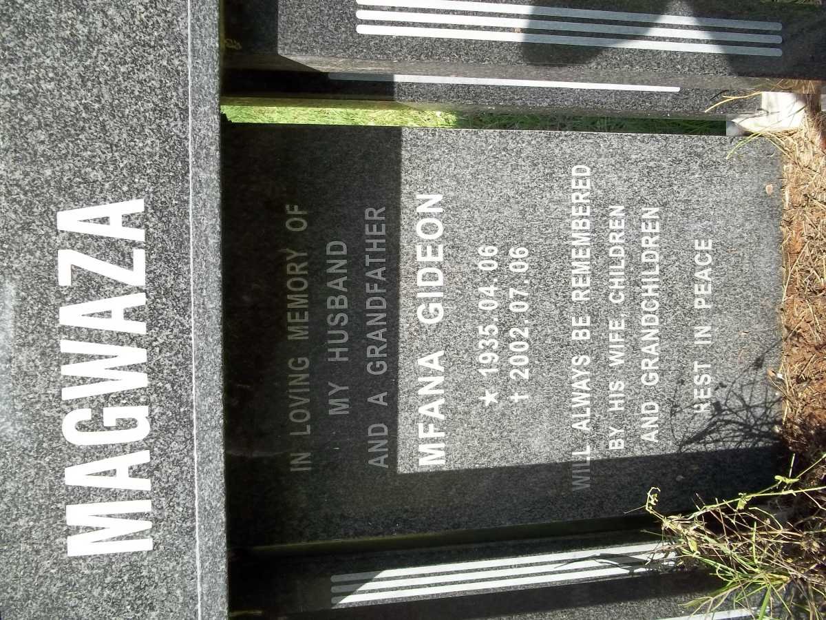 MAGWAZA Mfana Gideon 1935-2002