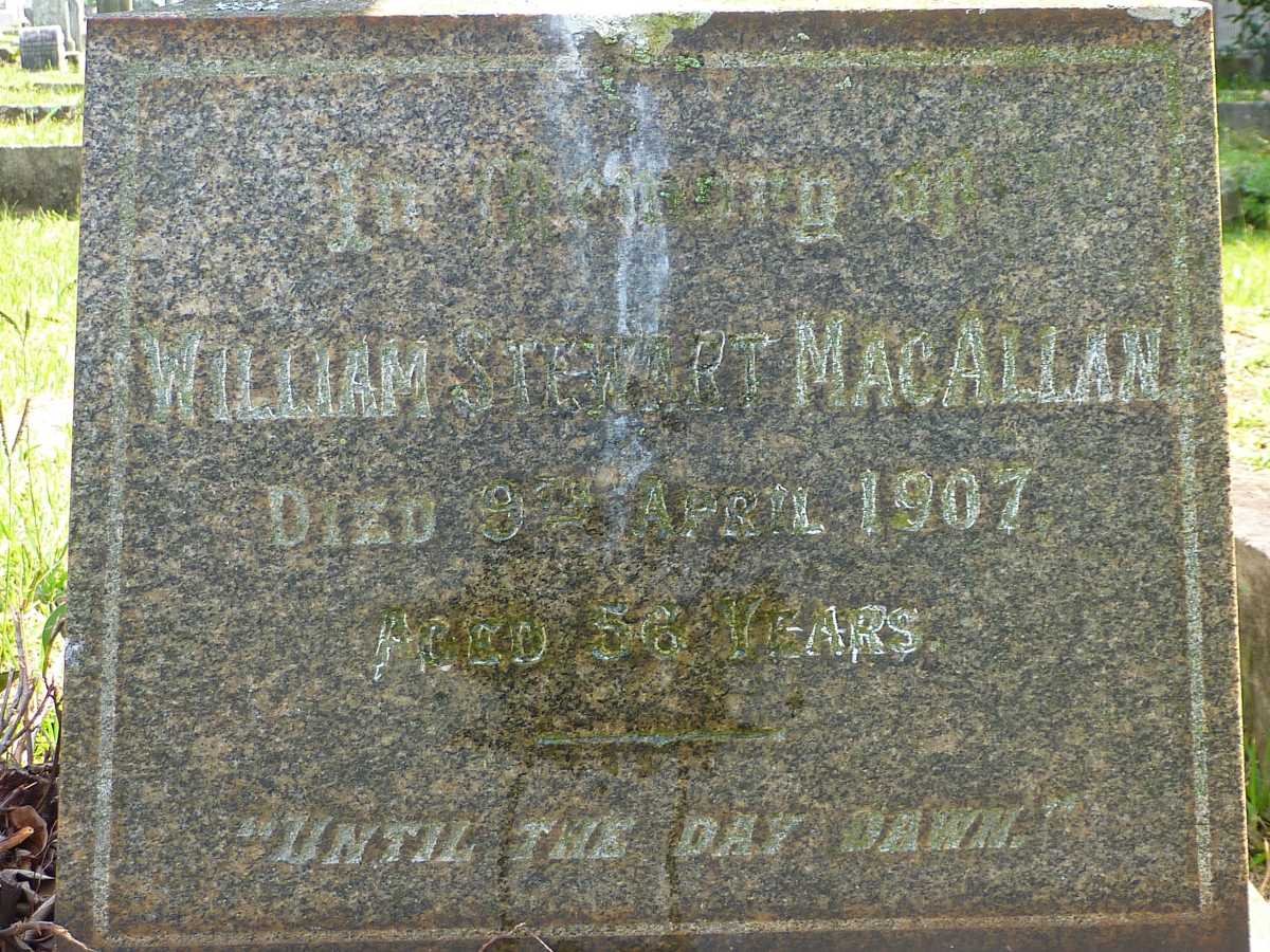 MACALLAN William Stewart -1907