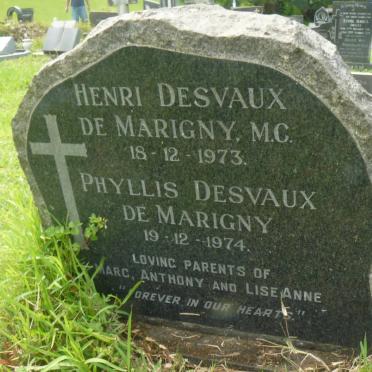 MARIGNY Henri, Desvaux de -1973 &amp; Phyllis -1974