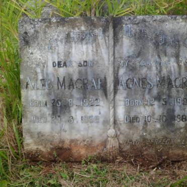 MACRAE Alec 1922-1957 &amp; Agnes 1921-1984