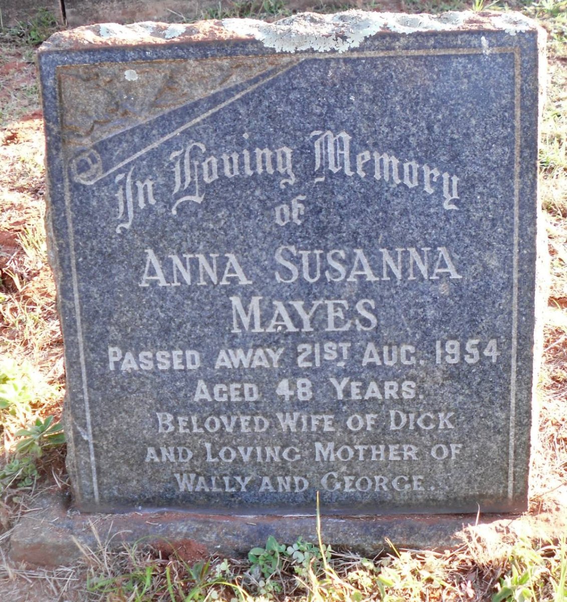 MAYES Anna Susanna -1954