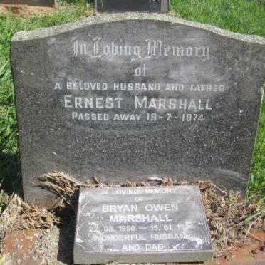 MARSHALL Ernest -1974 :: MARSHALL Bryan Owen 1950-1996