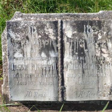 MARSHALL William G. 1957 &amp; Jessie -1936