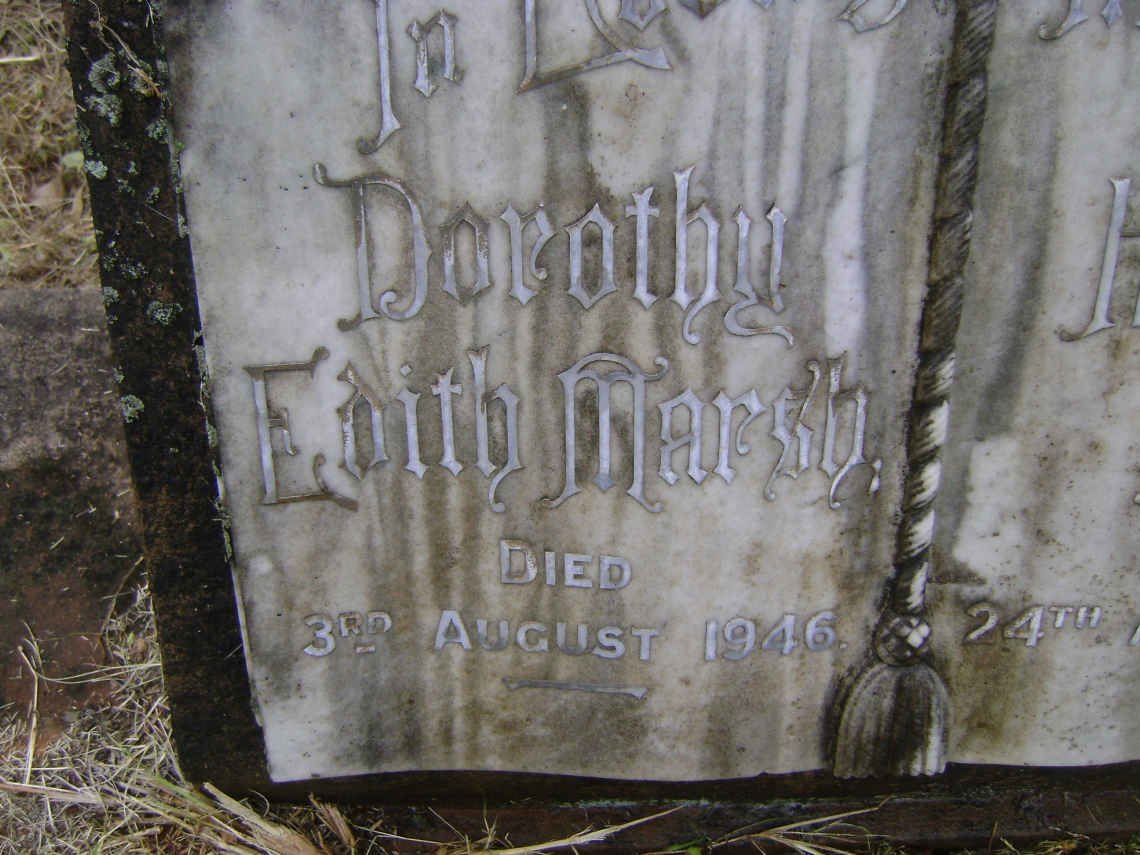 MARSH Herbert -1951 &amp; Dorothy Edith -1946