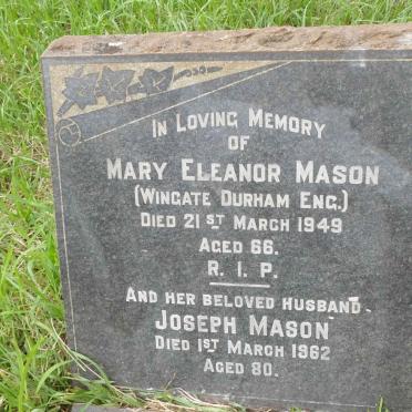 MASON Joseph -1962 &amp; Mary Eleanor -1949