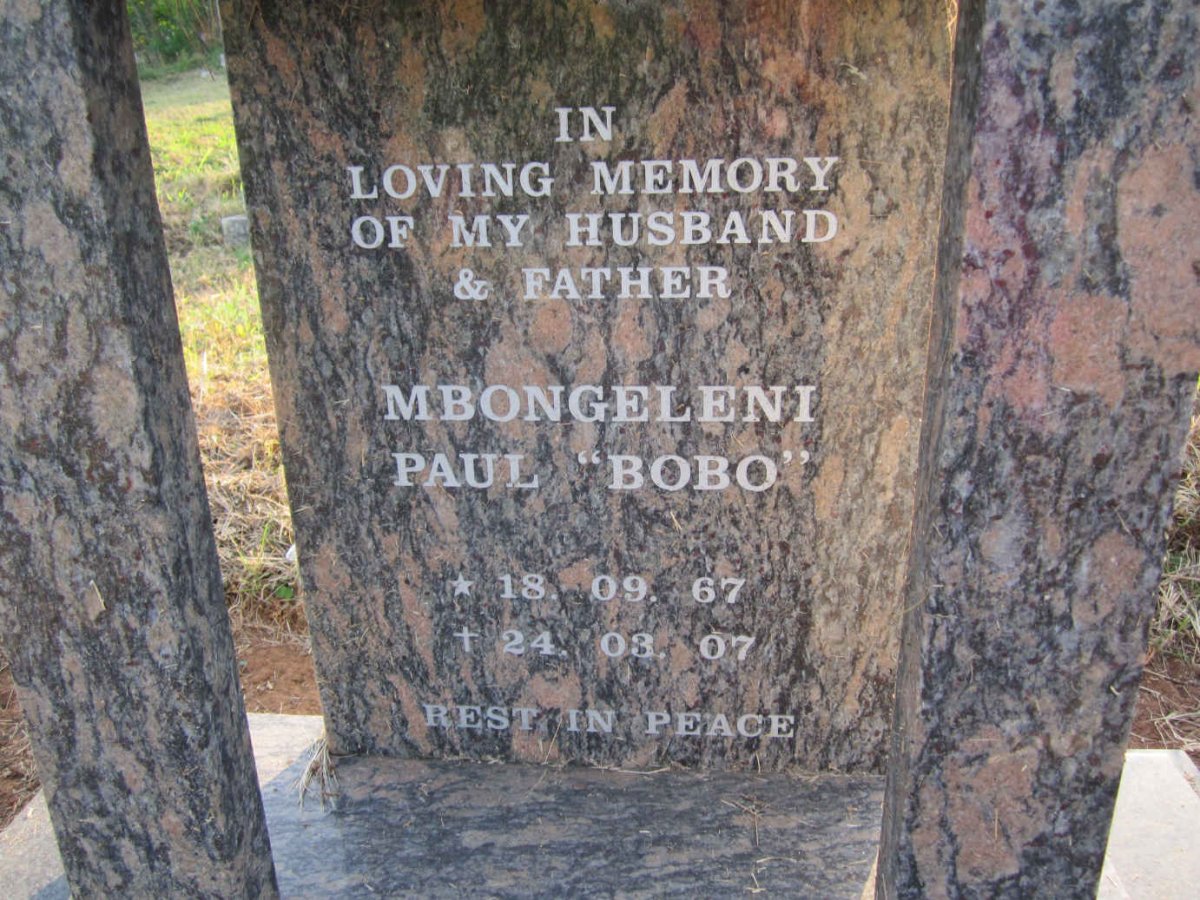 MAWENI Mbongeleni Paul 1967-2007