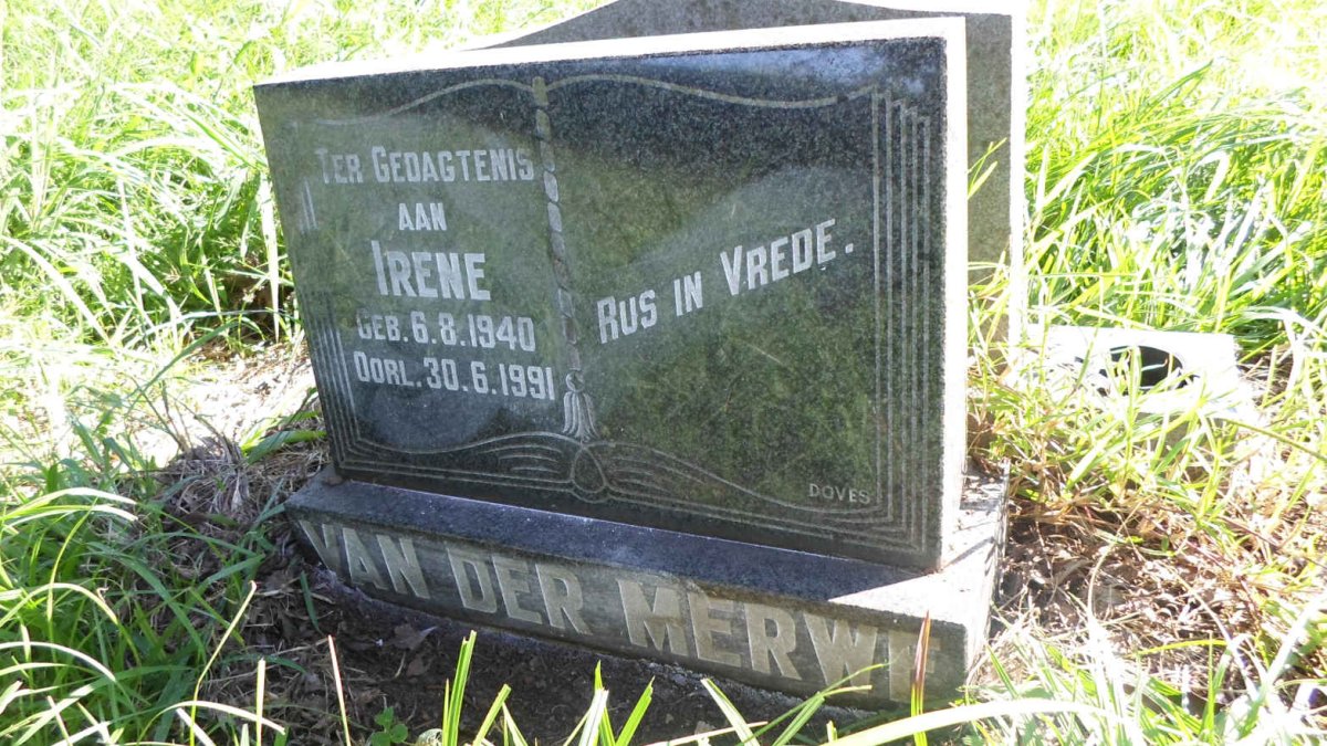 MERWE Irene, van der 1940-1991