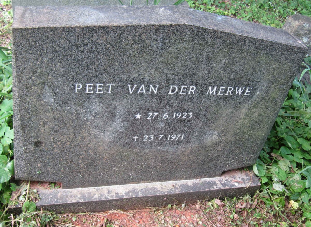 MERWE Peet, van der 1923-1971