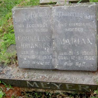 MEYER Cornelius Johannes 1908-1975 &amp; Marian 1906-1986