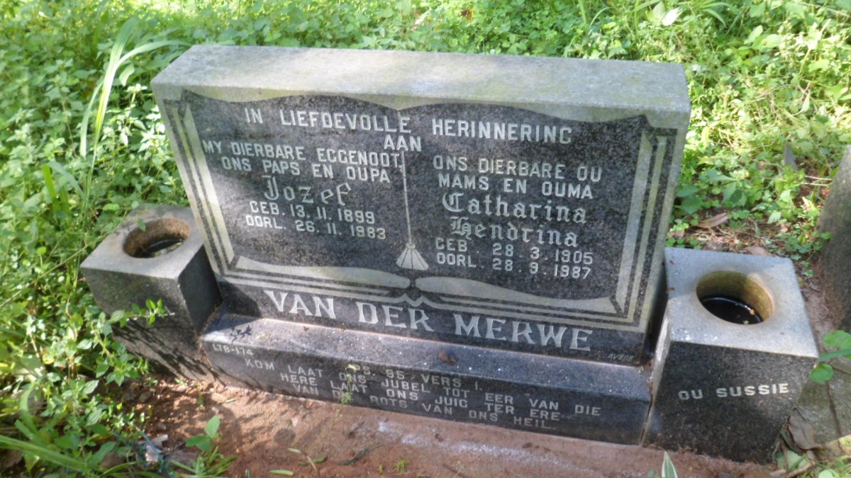 MERWE Jozef, van der 1899-1983 &amp; Catharina Hendrina 1905-1987