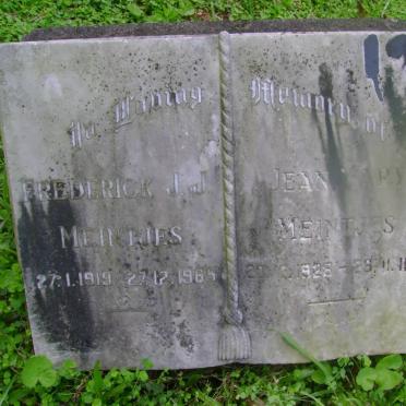 MEINTJES Frederick J.J. 1919-1965 &amp; Jean Mary 1928-1991 