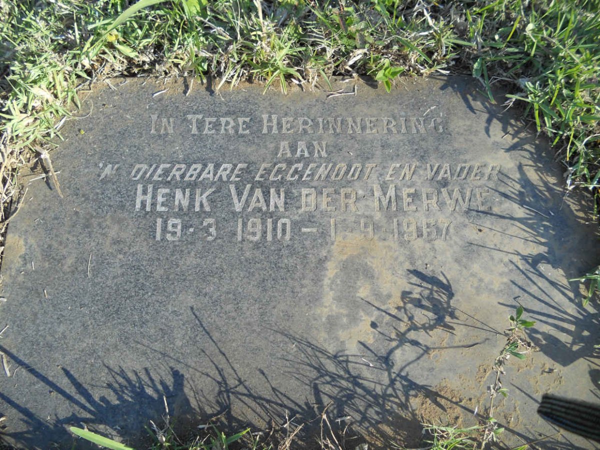 MERWE Henk, van der 1910-1967
