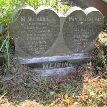 MEIRING Fransie Johannes 1924-1983 &amp; Susarah Susanna 1927-