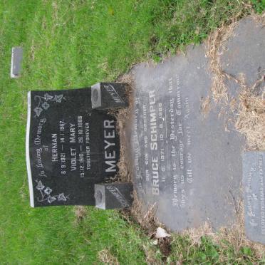 MEYER Herman 1921-1967 &amp; Violet Mary 1910-1988 :: SCHIMPER Bruce 1971-1988 :: SCHIMPER Sid 1936-1991