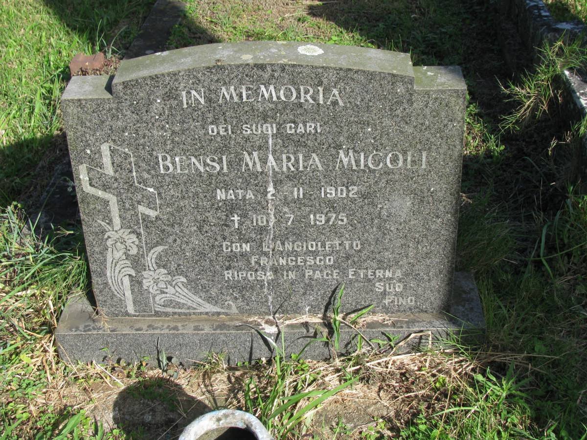 MICOLI Bensi Maria 1902-1975