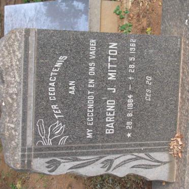 MITTON Barend J. 1884-1962