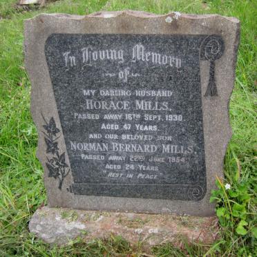 MILLS Horace -1930 :: MILLS Norman Bernard -1954