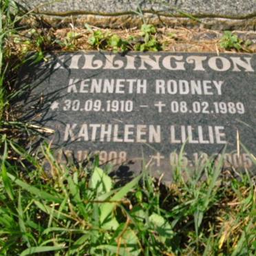 MILLINGTON Kenneth Rodney 1910-1989 &amp; Kathleen Lily 1908-2005 