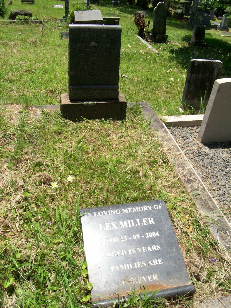MILLER Lex -2004 :: MILLER Margaret Greig -1919 :: MILLER George -1951