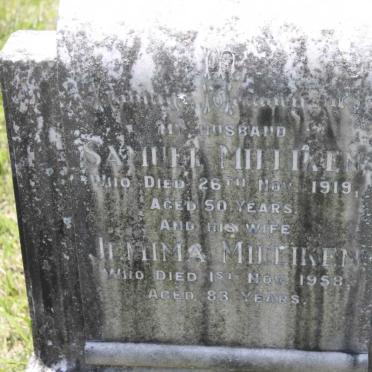 MILLIKEN Samuel -1919 &amp; Jemima -1958