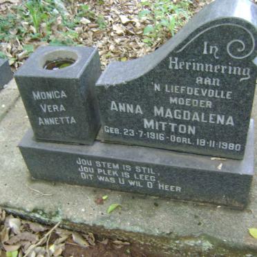 MITTON Anna Magdalena 1916-1980
