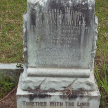 MILLER William -1961 &amp;  Mary Ann Taylor nee DUNSMORE 1890-1981