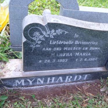 MYNHARDT Martha Maria 1903-1984