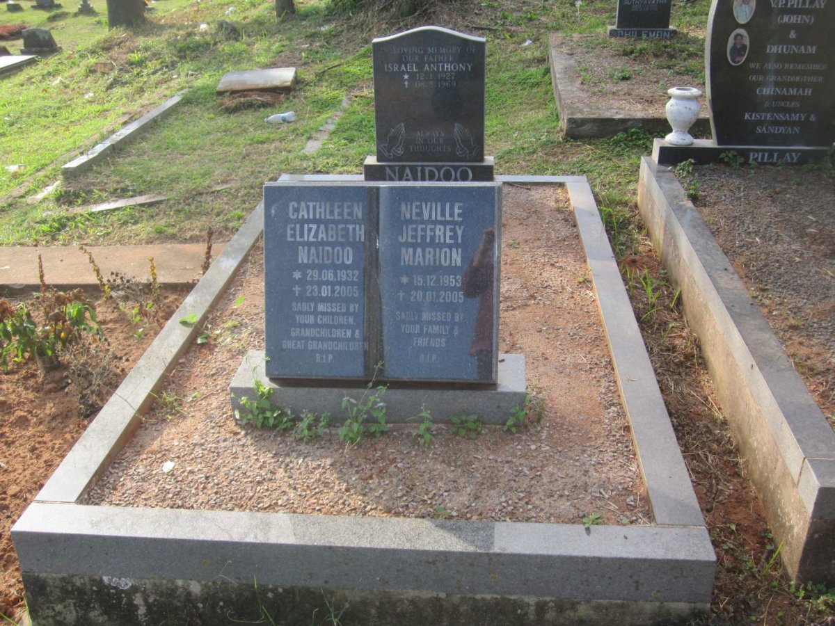 NAIDOO Israel Anthony 1927-1969 :: NAIDOO Cathleen Elizabeth 1932-2005