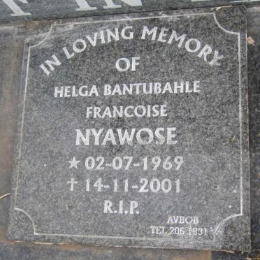 NYAWOSE Teyi Helga 1969-2001 :: NYAWOSE Helga Bantubahle Francoise 1969-2001 