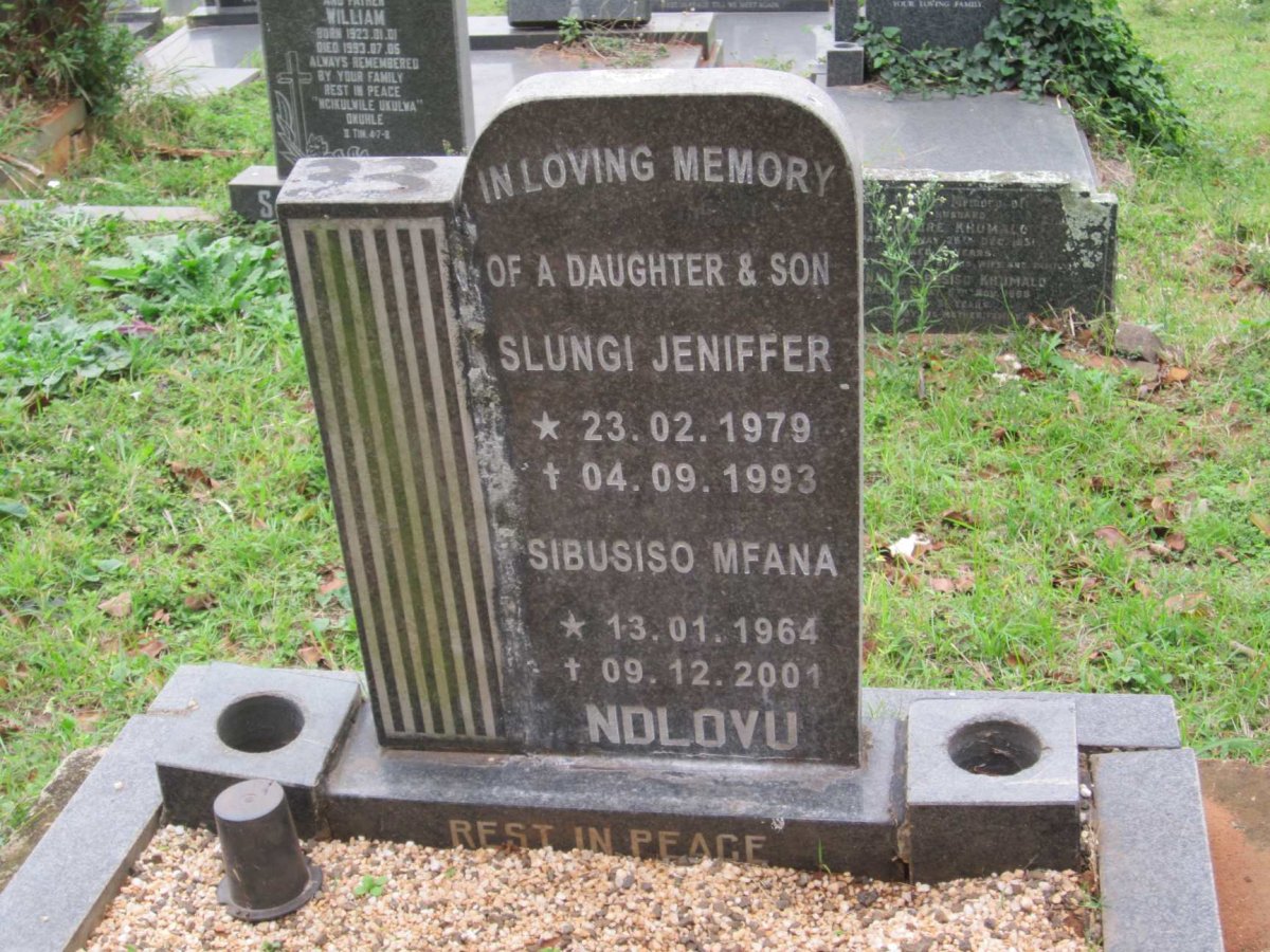 NDLOVU Sibusiso Mfana 1964-2001 &amp; Slungi Jeniffer 1979-1993