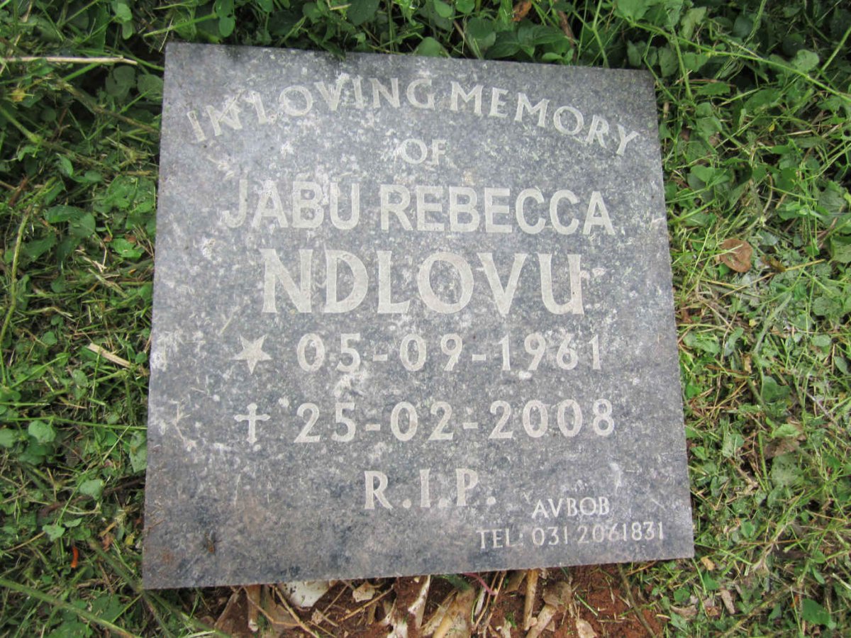 NDLOVU Jabu Rebecca 1961-2008