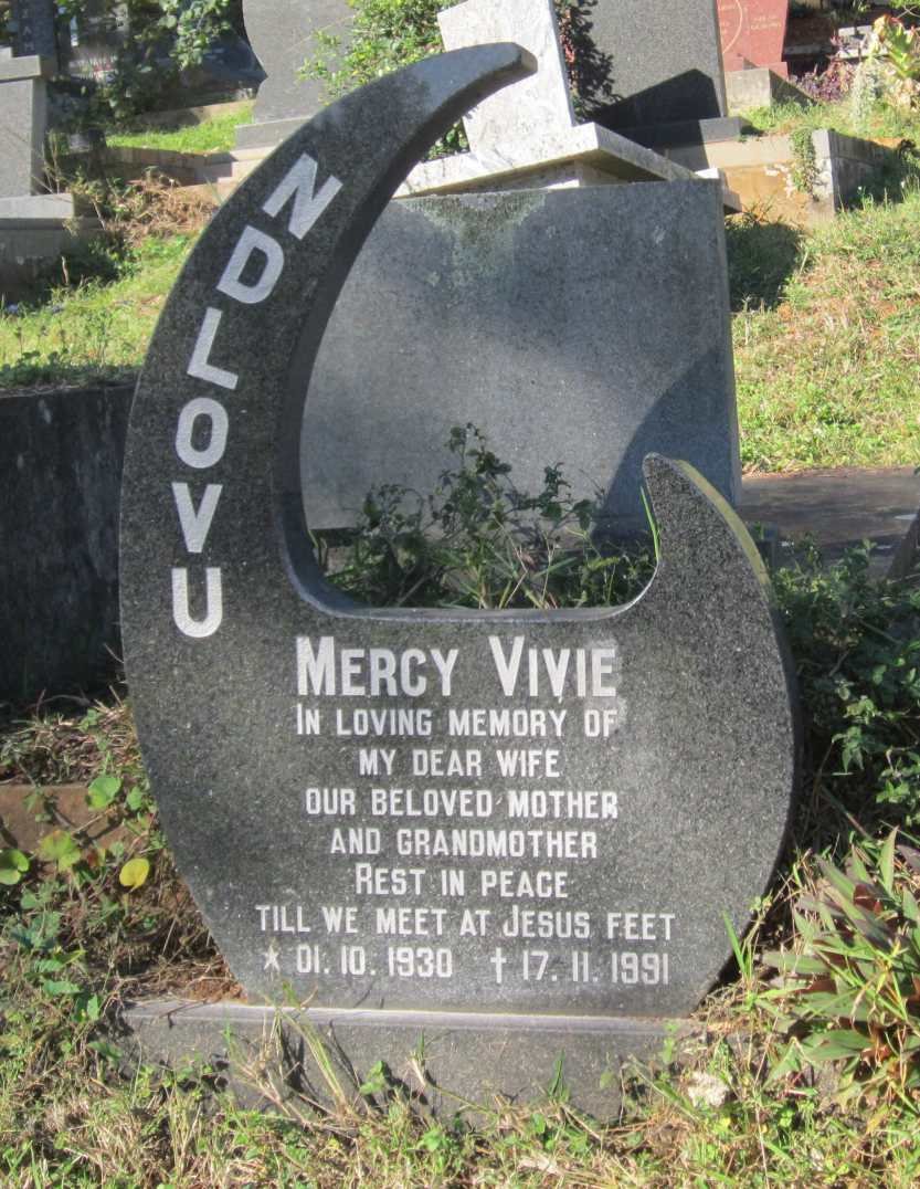 NDLOVU Mercy Vivie 1930-1991