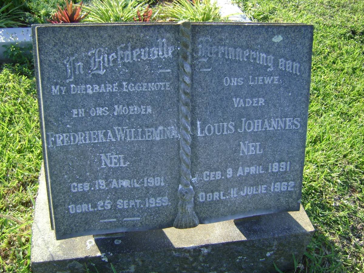 NEL Louis Johannes 1891-1962 &amp; Fredrieka Wilhelmina 1901-1959