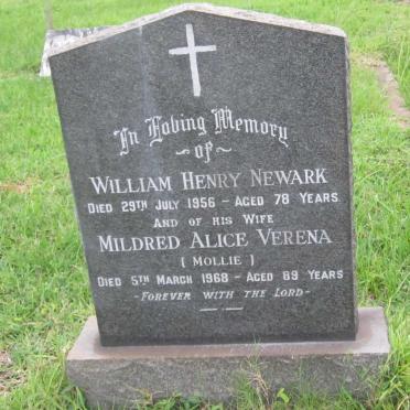 NEWARK William Henry -1956 &amp; Mildred Alice Verena -1968