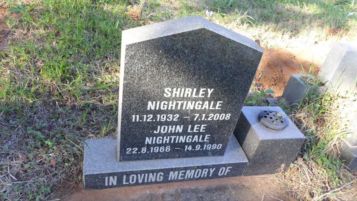 NIGHTINGALE John Lee 1966-1990 &amp; Shirley 1932-2008