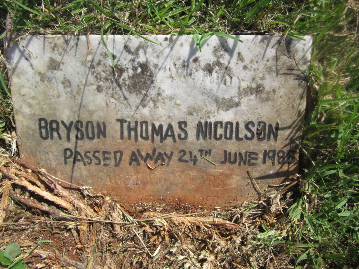 NICHOLSON Bryson Thomas -1985