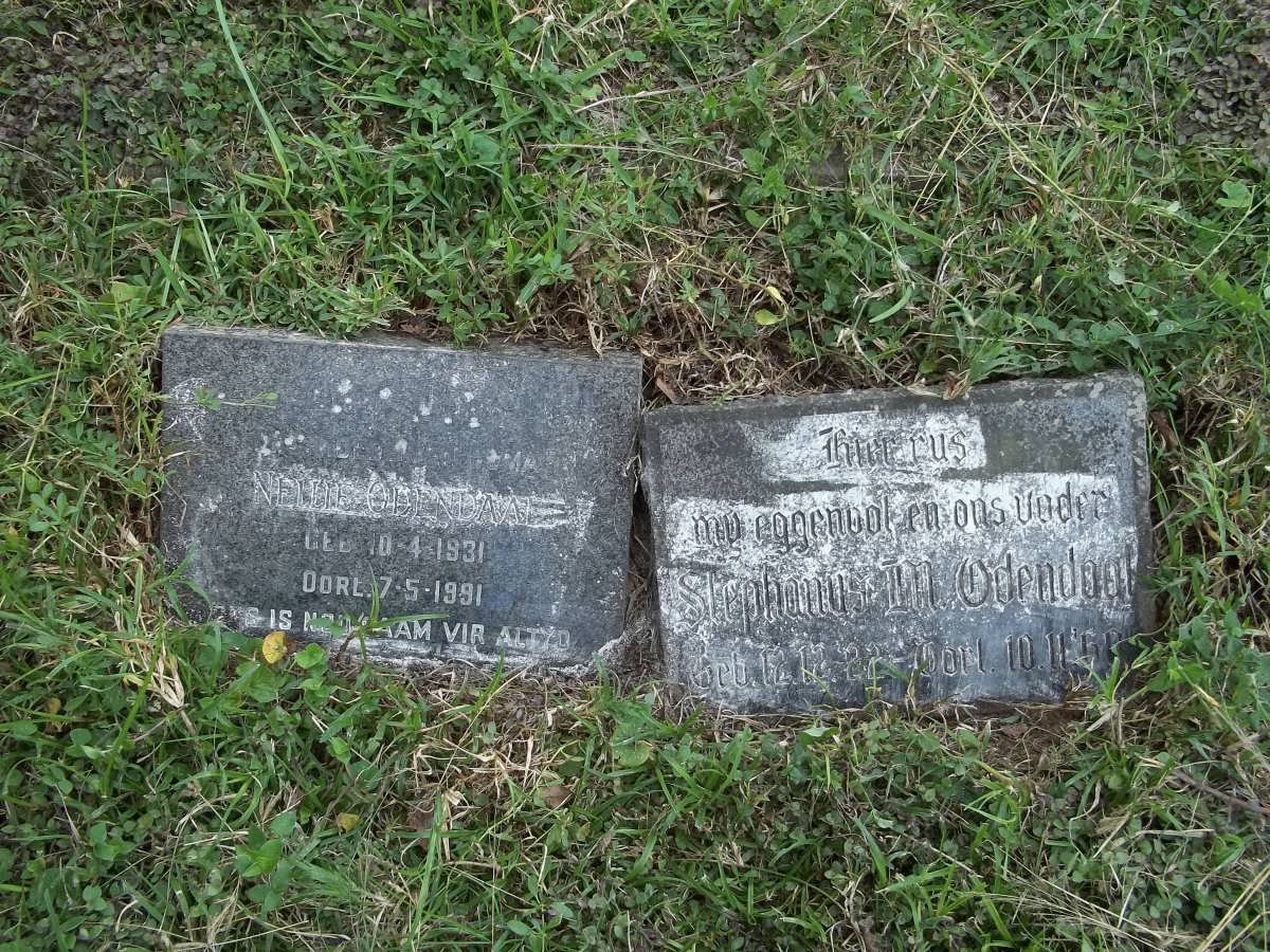 ODENDAAL Stephanus M. 1922-1960 &amp; Nellie 1931-1991