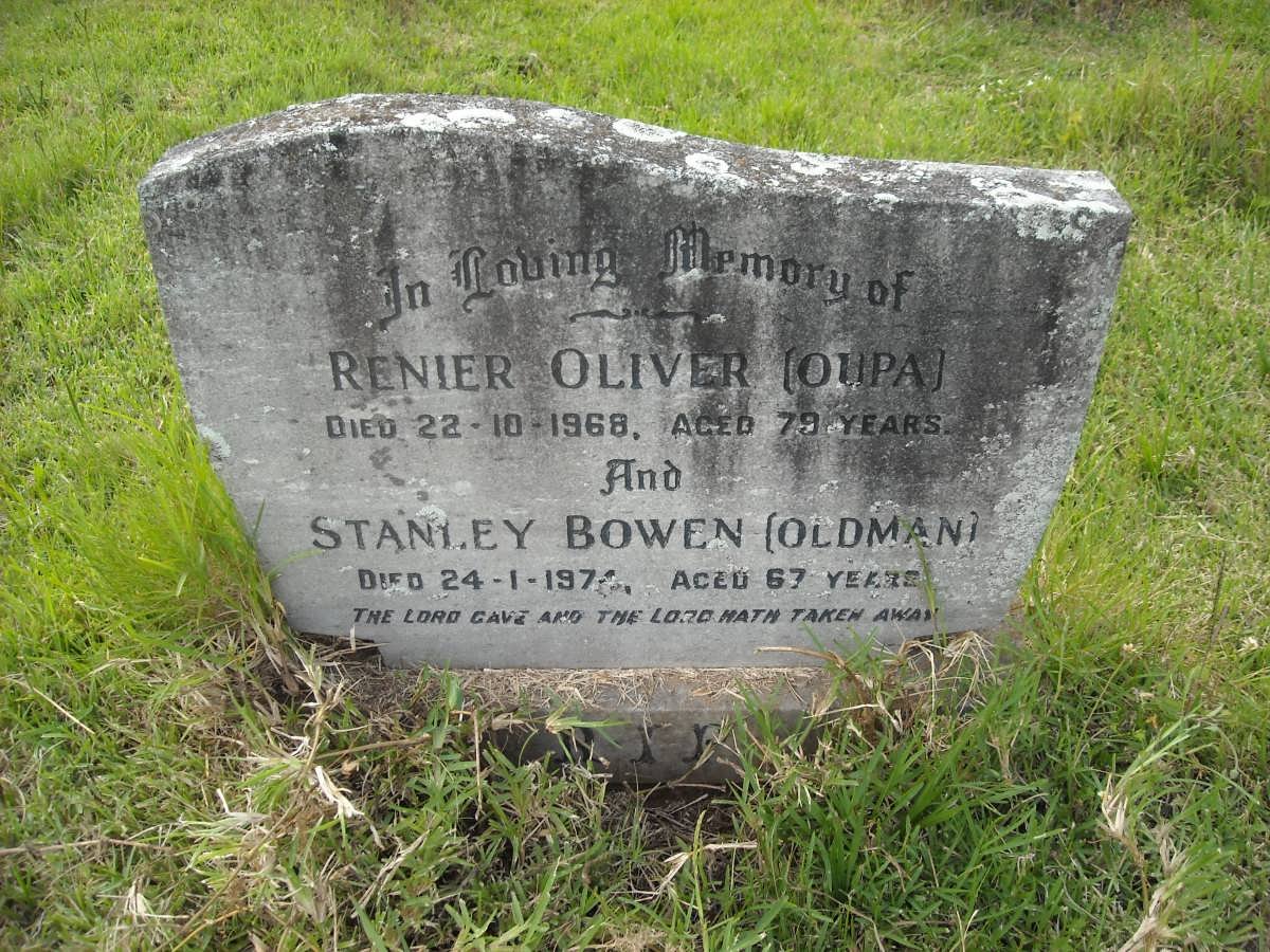 OLIVER Renier -1968 :: BOWEN Stanley -1974