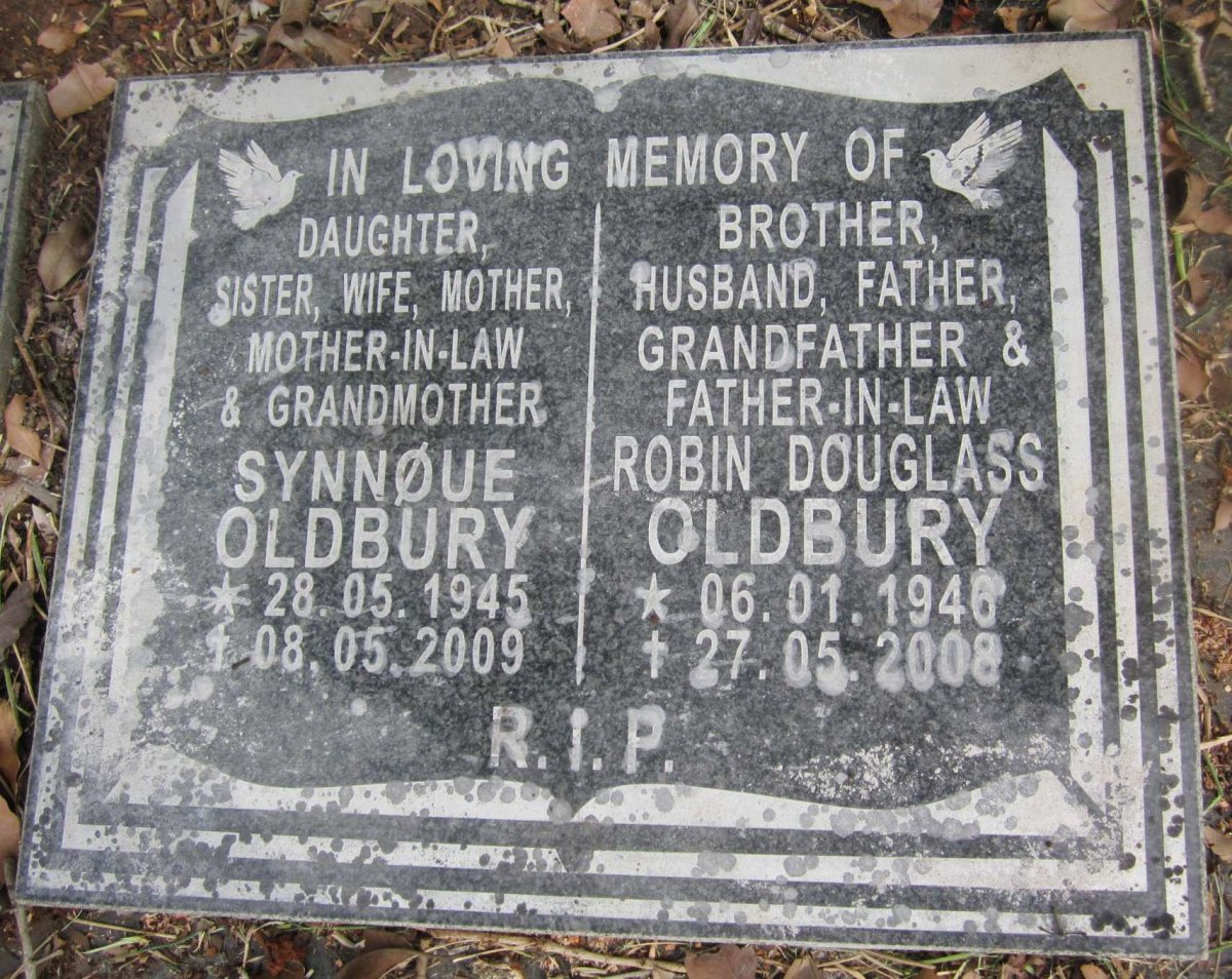 OLDBURY Robin Douglass 1946-2008 &amp; Synnøue 1945-2009