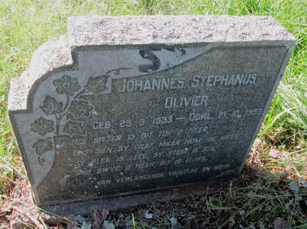 OLIVIER Johannes Stephanus 1933-1958