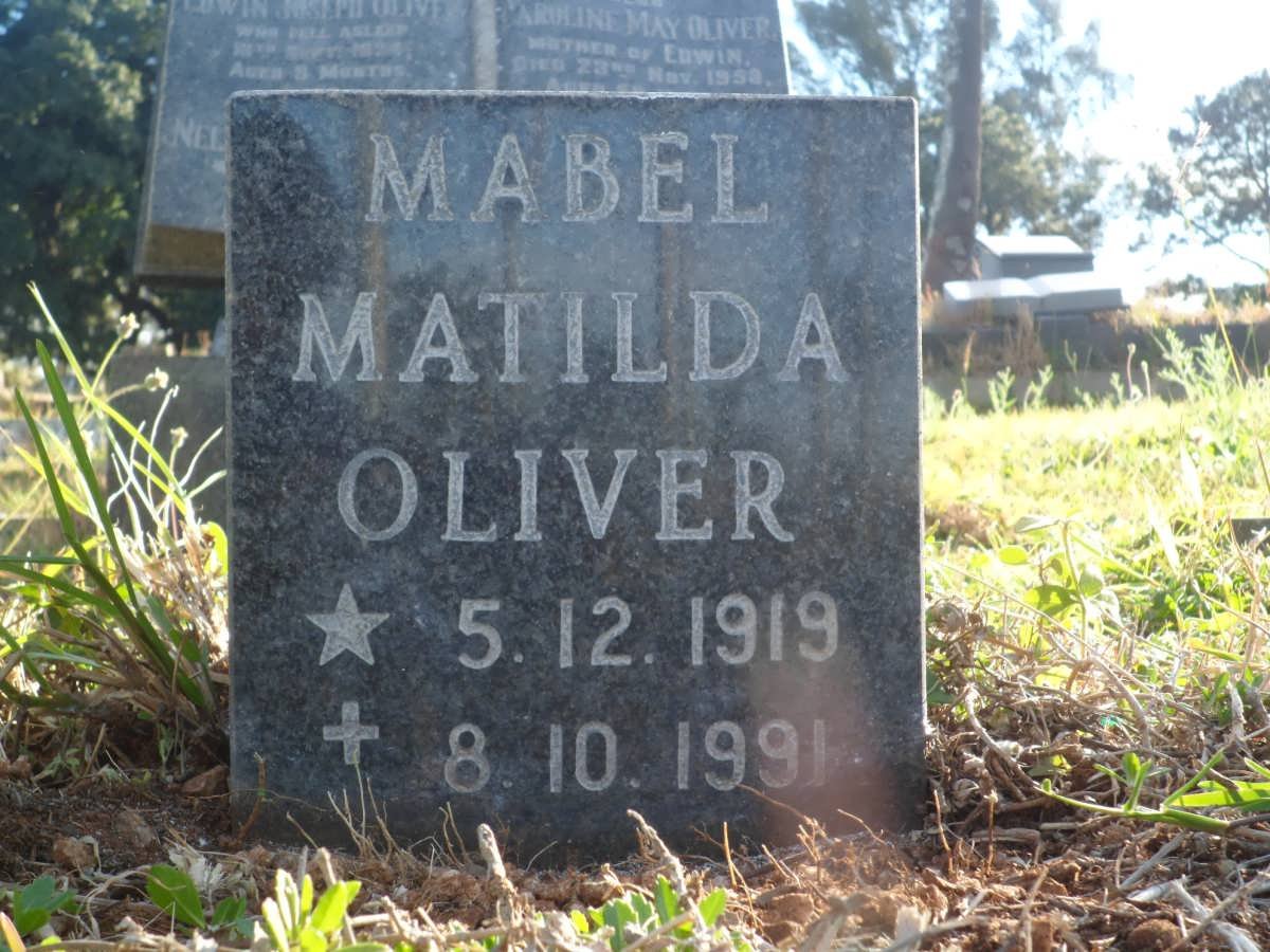 OLIVER Mabel Matilda 1919-1991