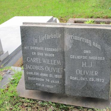 OLIVIER Carel Willem Jacobus -1968 &amp; H.J. -1973