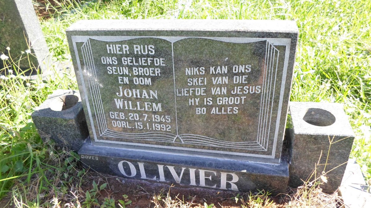 OLIVIER Johan Willem 1945-1992